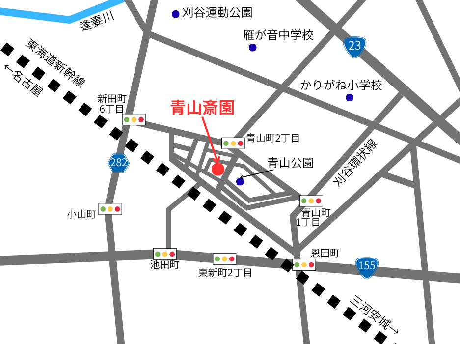 青山斎園の周辺地図
